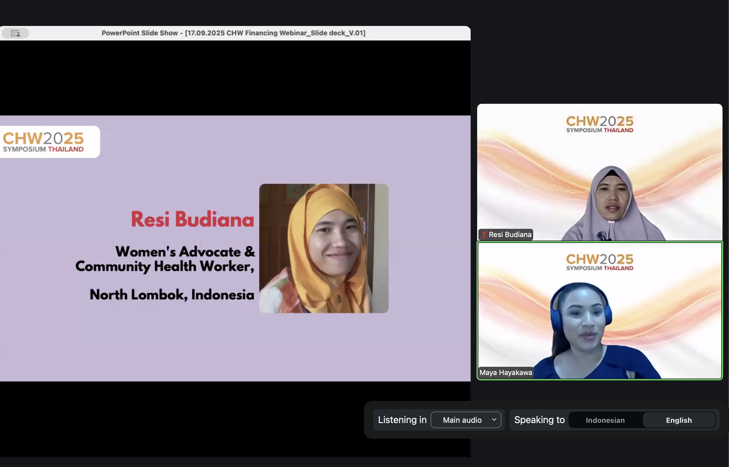 Resi Budiana Represents Indonesia at Global Community Health Worker Forum, Advocates for Standardized Training and Fair Incentives for CHWs